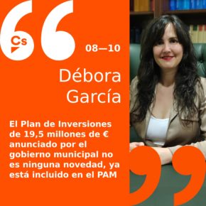 Débora García (Cs): “El Plan de Inversiones de 19,5 millones anunciado por el gobierno no es ninguna novedad, ya está incluido en el PAM”